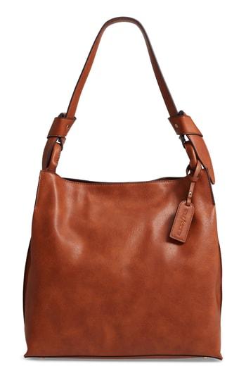 Sole Society Josah Faux Leather Shoulder Bag - Brown
