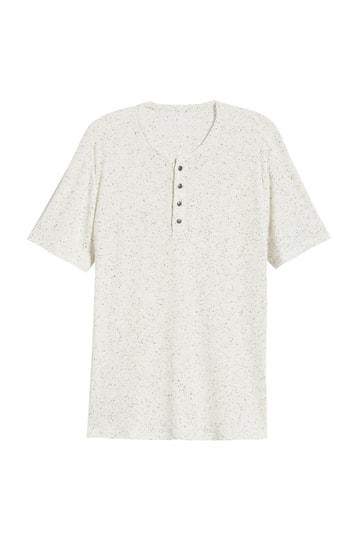 Men's Treasure & Bond Nep Henley Shirt - Ivory