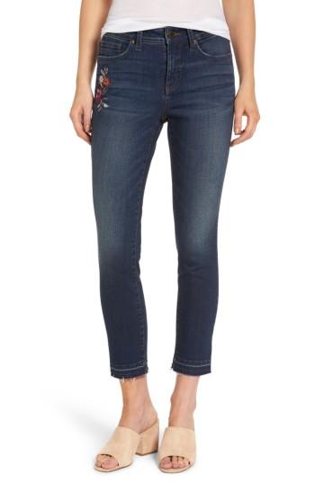Women's Nydj Alina Embroidered Stretch Skinny Ankle Jeans