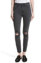 Women's L'agence Margot Ripped High Waist Skinny Jeans - Grey