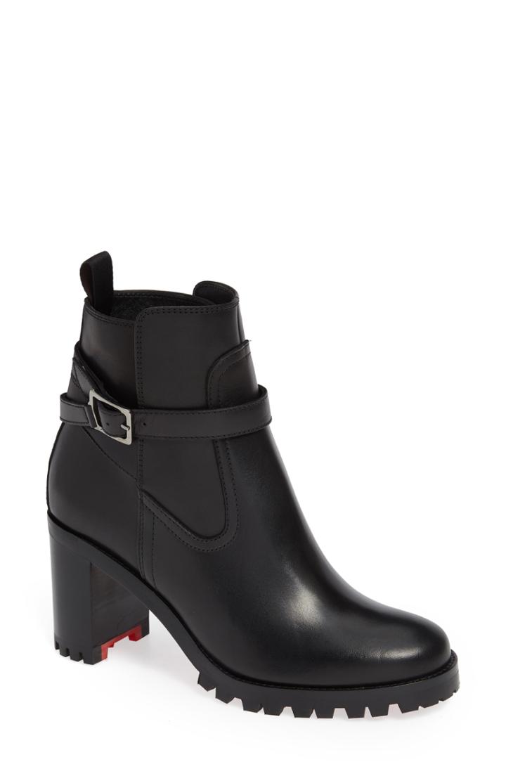 Women's Christian Louboutin Trapeurdekoi Strappy Bootie .5us / 35.5eu - Black