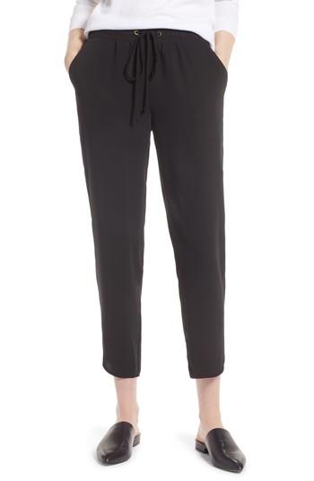 Women's Halogen Woven Jogger Pants - Black