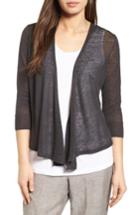 Women's Nic+zoe 4-way Convertible Three Quarter Sleeve Cardigan - Red