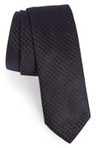 Men's Boss Dot Skinny Silk Tie, Size - Blue