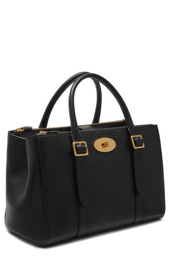 Mulberry Bayswater Double Zip Leather Satchel - Black