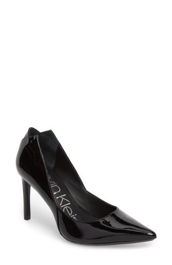 Women's Calvin Klein Randa Pointy Toe Pump M - Black