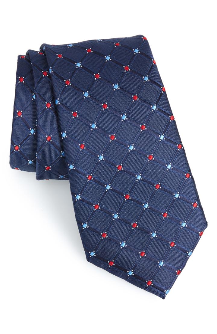 Men's Nordstrom Men's Shop Cambridge Grid Silk Tie