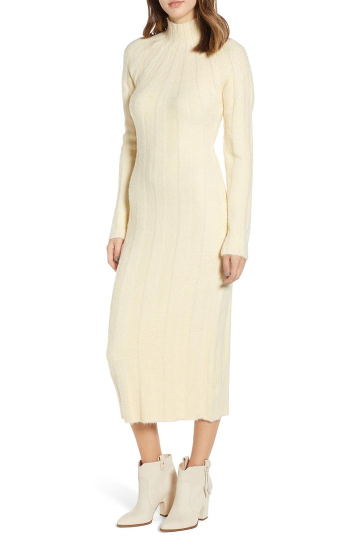 Women's 4si3nna Wide Rib Sweater Dress - Ivory
