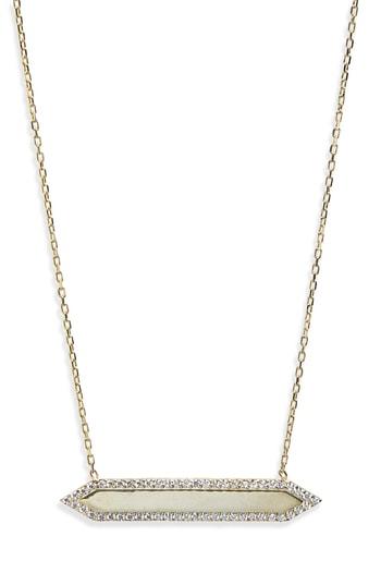 Women's Shashi Mariah Pave Crystal Bar Pendant Necklace