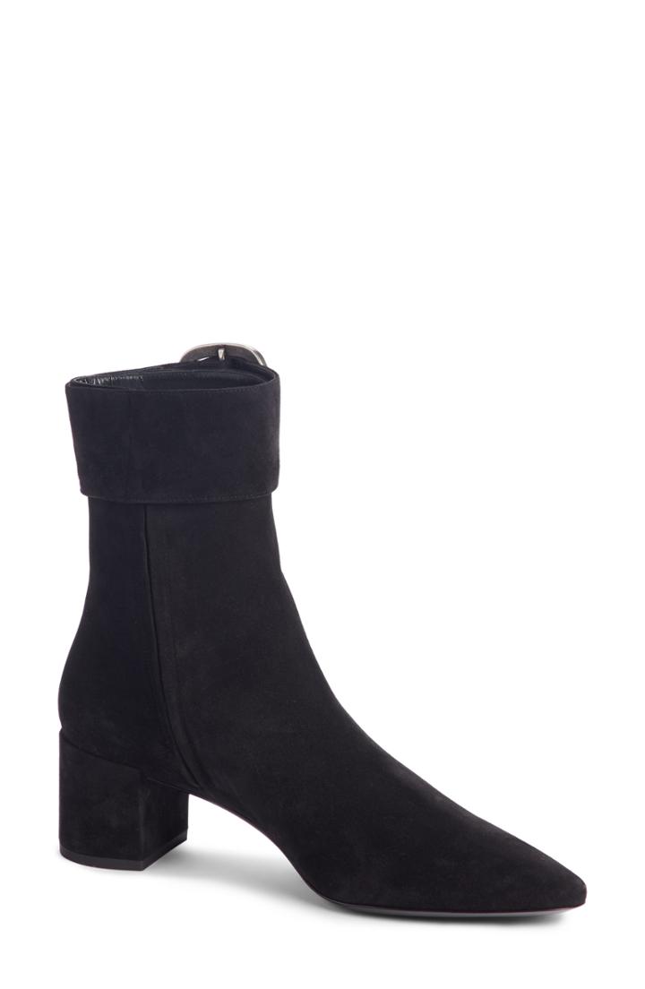 Women's Saint Laurent Buckle Bootie Us / 38eu - Black