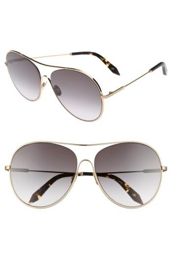 Women's Victoria Beckham Loop 63mm Oversize Round Sunglasses - Galaxy