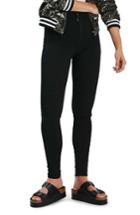 Women's Topshop Joni High Waist Skinny Jeans X 30 - Black