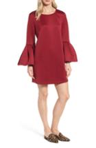 Women's Pleione Bell Sleeve A-line Dress, Size - Burgundy