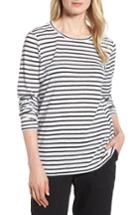 Women's Eileen Fisher Stripe Organic Linen Top - White