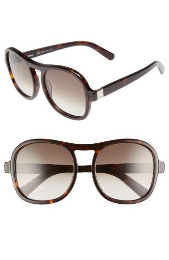 Women's Chloe Marlow 56mm Gradient Lens Sunglasses - Tortoise