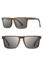 Men's Shwood Govy 2 52mm Polarized Wood Sunglasses - Walnut / Grey
