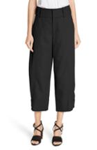 Women's See By Chloe Crop Wide Leg Pants Us / 34 Fr - Black