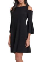 Women's Lauren Ralph Lauren Cold Shoulder Jersey A-line Dress - Black