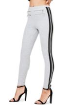 Women's Missguided Sport Stripe Knit Pants Us / 6 Uk - Grey