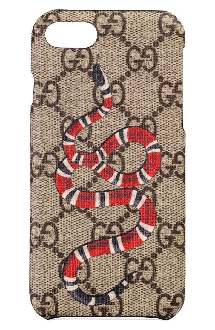 Gucci Gg Supreme Snake Iphone 8 Case -