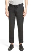 Men's The Kooples Relaxed Fit Linen Pants Eu - Black