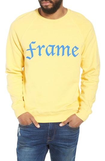 Men's Frame Slim Fit Logo Sweatshirt - Yellow