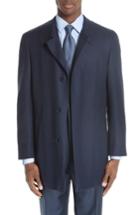 Men's Canali Impeccabile Wool Car Coat Us / 48 Eu R - Blue