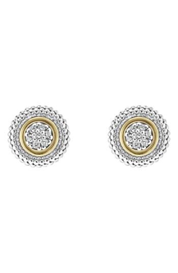 Women's Lagos Caviar Diamond Stud Earrings