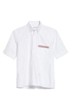 Men's Thom Browne Short Sleeve Pullover Oxford Shirt