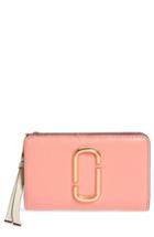 Women's Marc Jacobs Snapshot Compact Leather Wallet - Coral