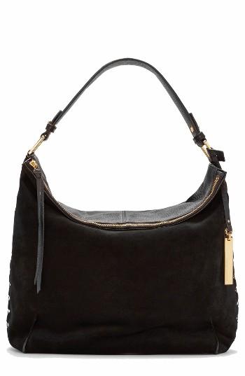 Vince Camuto Tatia Leather Hobo Bag - Black