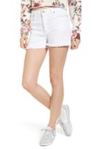 Women's Bp. High Waist Cutoff Denim Shorts - White