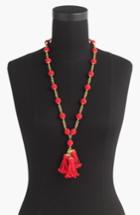 Women's J.crew Beaded Tassel Pendant Necklace