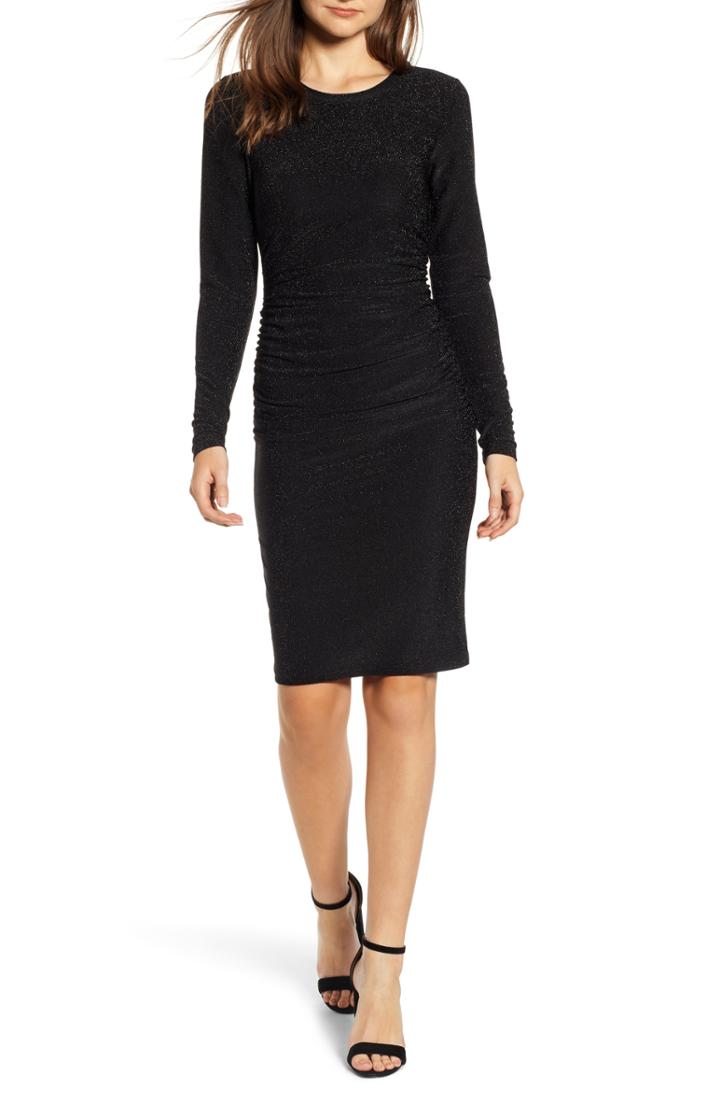 Women's Chelsea28 Metallic Flecked Sheath, Size - Black