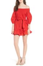 Women's Tularosa Maida Faux Wrap Ruffle Dress - Red