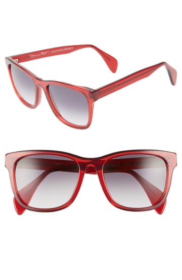 Women's Odlr X Morgenthal Frederics Jo 55mm Cat Eye Sunglasses - Ruby
