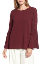 Women's Vince Camuto Pleated Bell Sleeve Blouse - Red