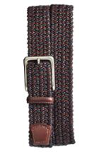 Men's Torino Belts Woven & Leather Belt - Black/ Brown