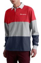Men's Champion Colorblock Rugby Shirt - Red