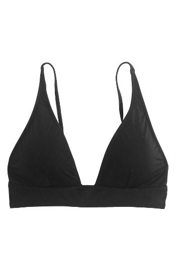 Women's J.crew Italian Matte Plunge Bikini Top