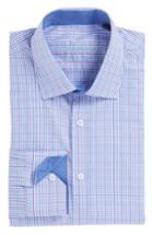 Men's English Laundry Trim Fit Check Dress Shirt .5 - 34/35 - Blue
