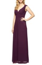 Women's Alex Evenings A-line Gown - Purple