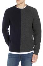 Men's French Connection Mixed Texture Wool Blend Sweater - Blue