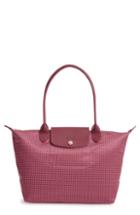 Longchamp Medium Le Pliage Dandy Print Top Handle Tote - Red