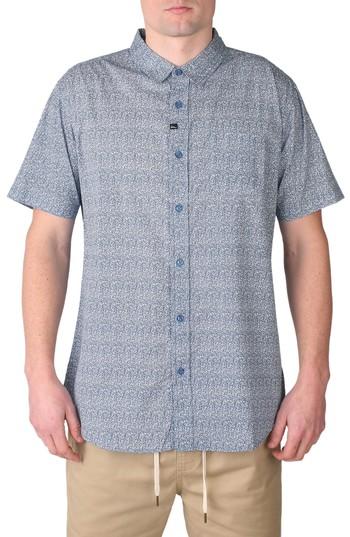Men's Imperial Motion Scroll Print Woven Shirt, Size - Blue
