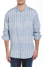 Men's Tommy Bahama Along Shore Stripe Linen Sport Shirt
