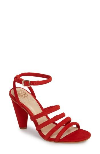 Women's Vince Camuto Kaniana Cone Heel Cage Sandal M - Red