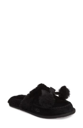 Women's Ugg Hafnier Genuine Shearling Slipper M - Black