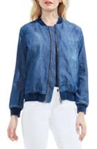 Women's Two By Vince Camuto Washed Denim Bomber Jacket