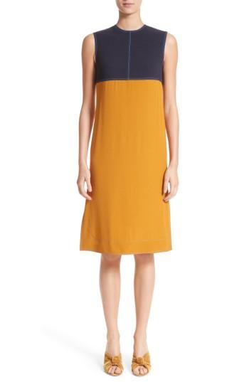 Women's Marni Colorblock Double Face Crepe Dress Us / 42 It - Black
